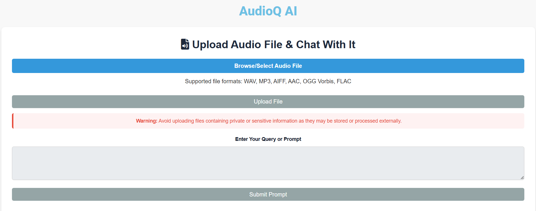 Chat with Audio